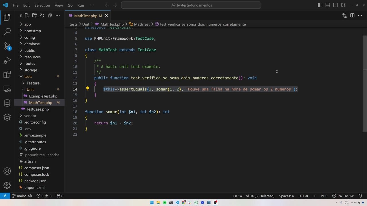 Fases de um teste automatizado