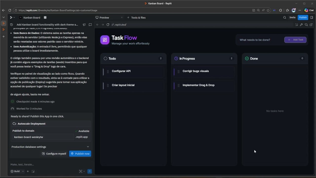 Ajustando aplicação