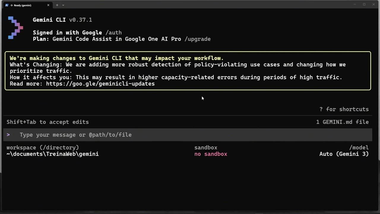 Overview do Gemini CLI
