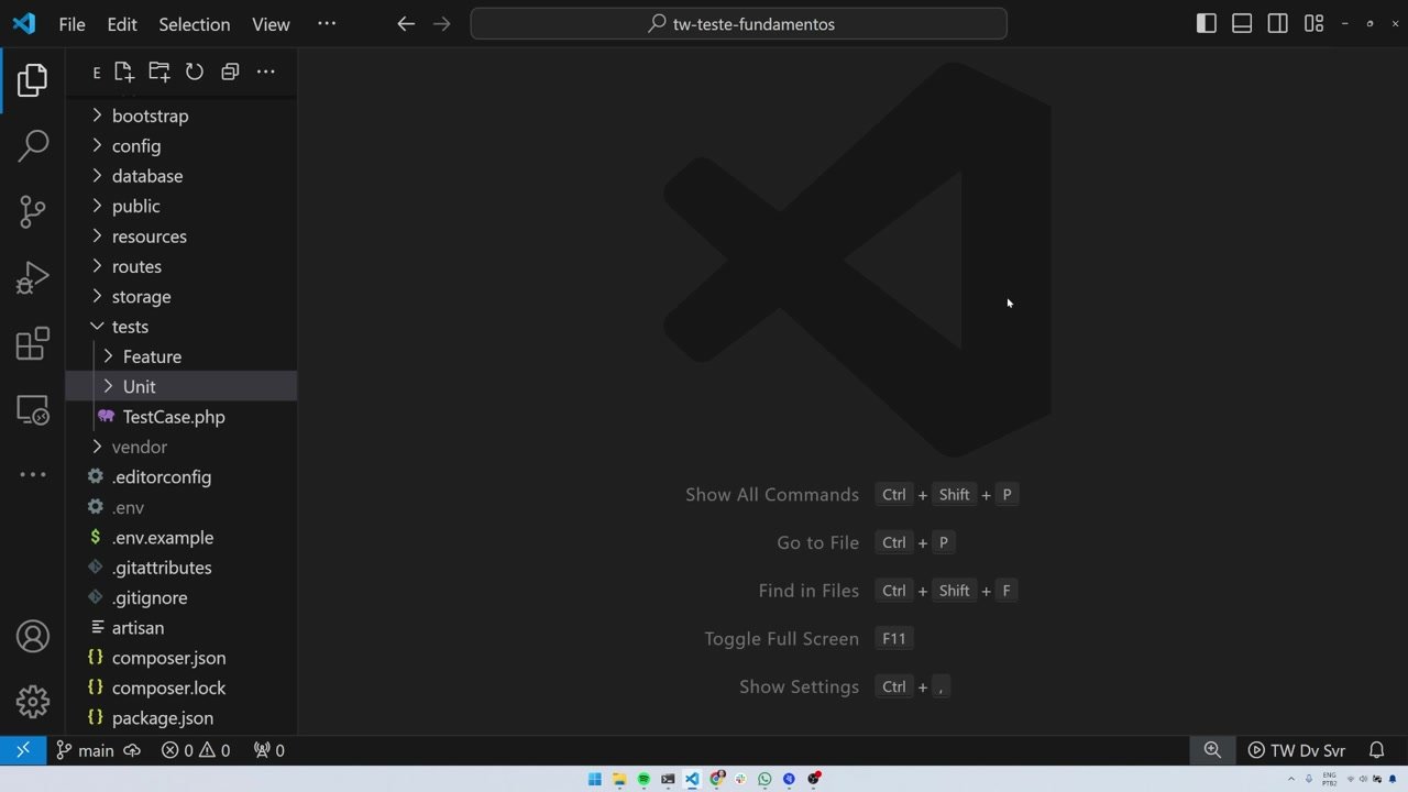 Criando e executando o primeiro teste