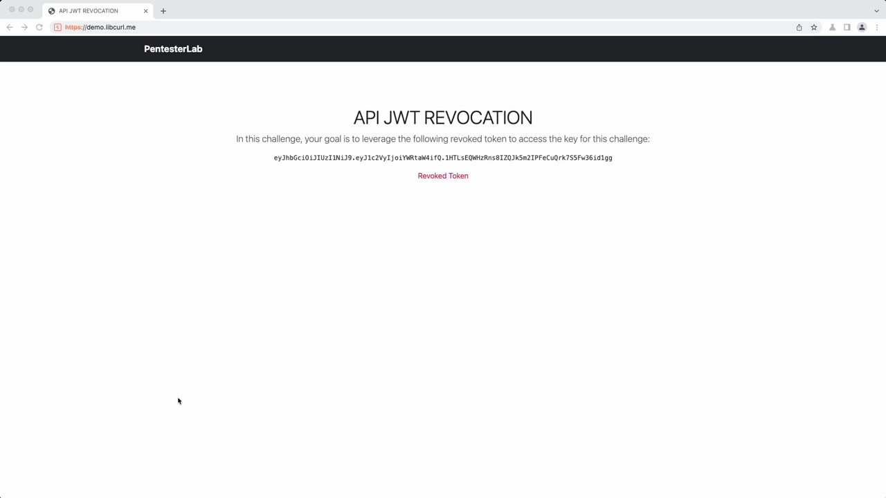 image of exercise API JWT REVOCATION: Exploitation