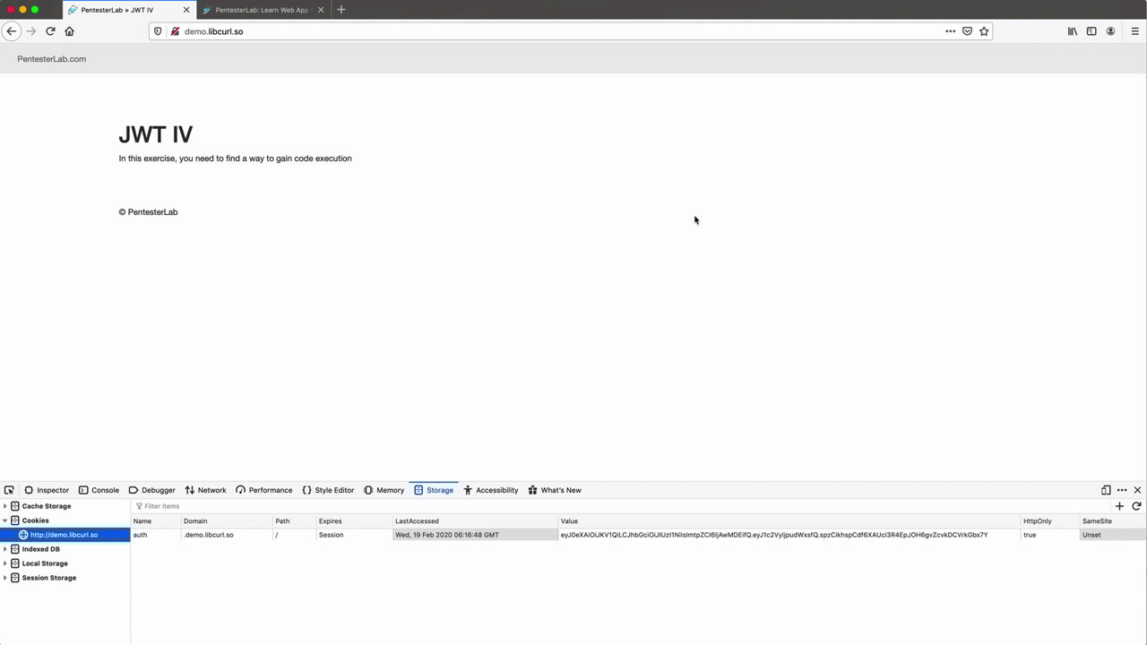 image of exercise JWT IV: Exploitation in Python 2 and 3