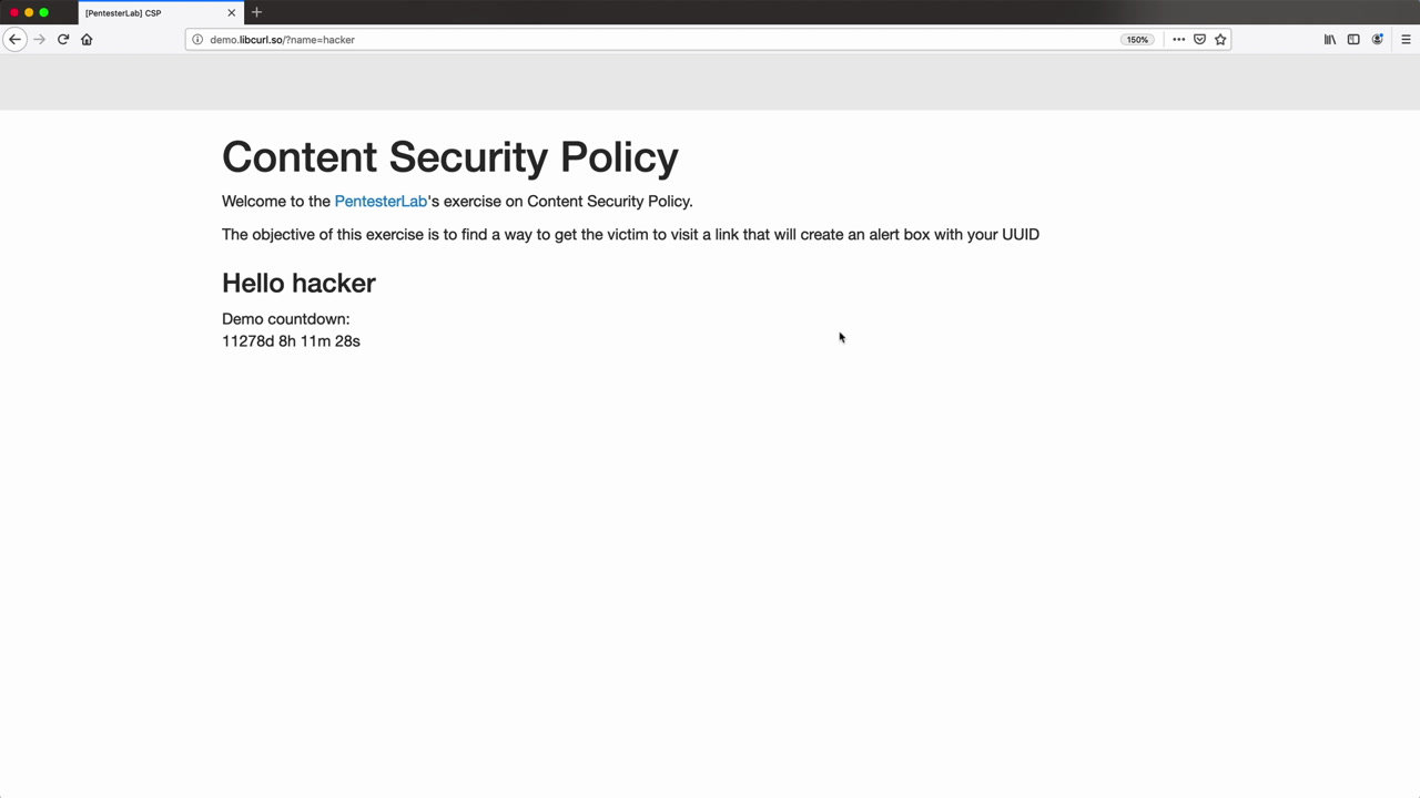 image of exercise CSP: Exploitation