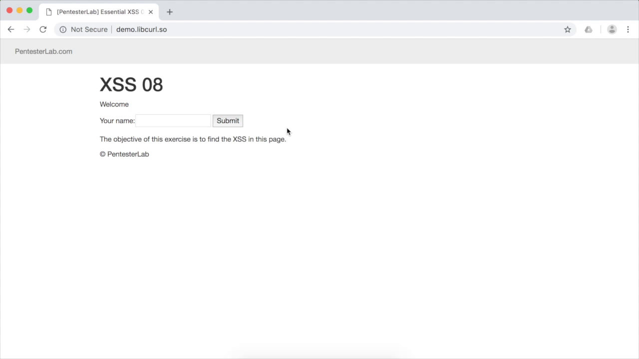 image of exercise XSS 08