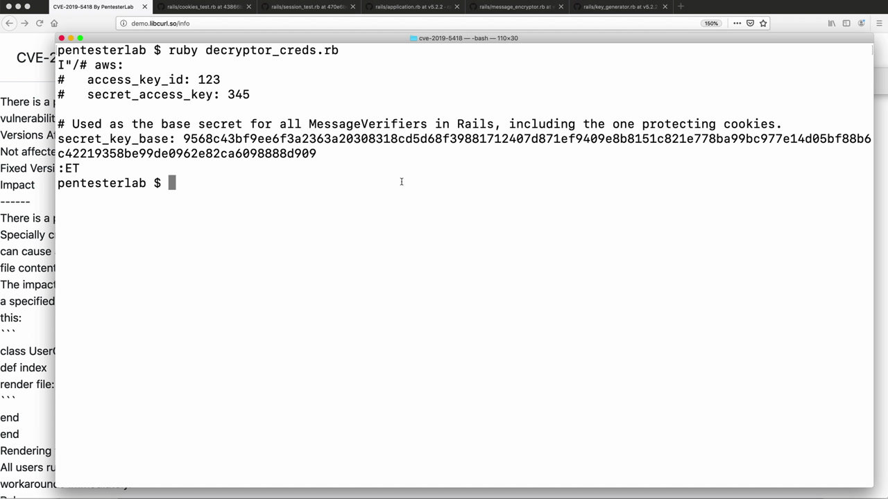 image of exercise CVE-2019-5418: Exploitation - part2