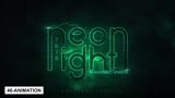 Create a cyberpunk logo reveal animation