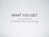 Produce one entire month of content marketing materials