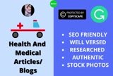 Write medical research article and health blog
